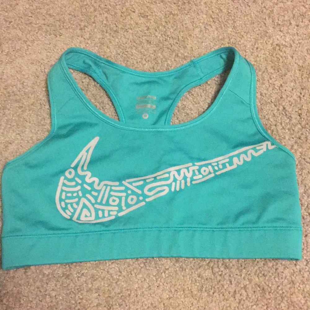 Green/teal Nike sports bra